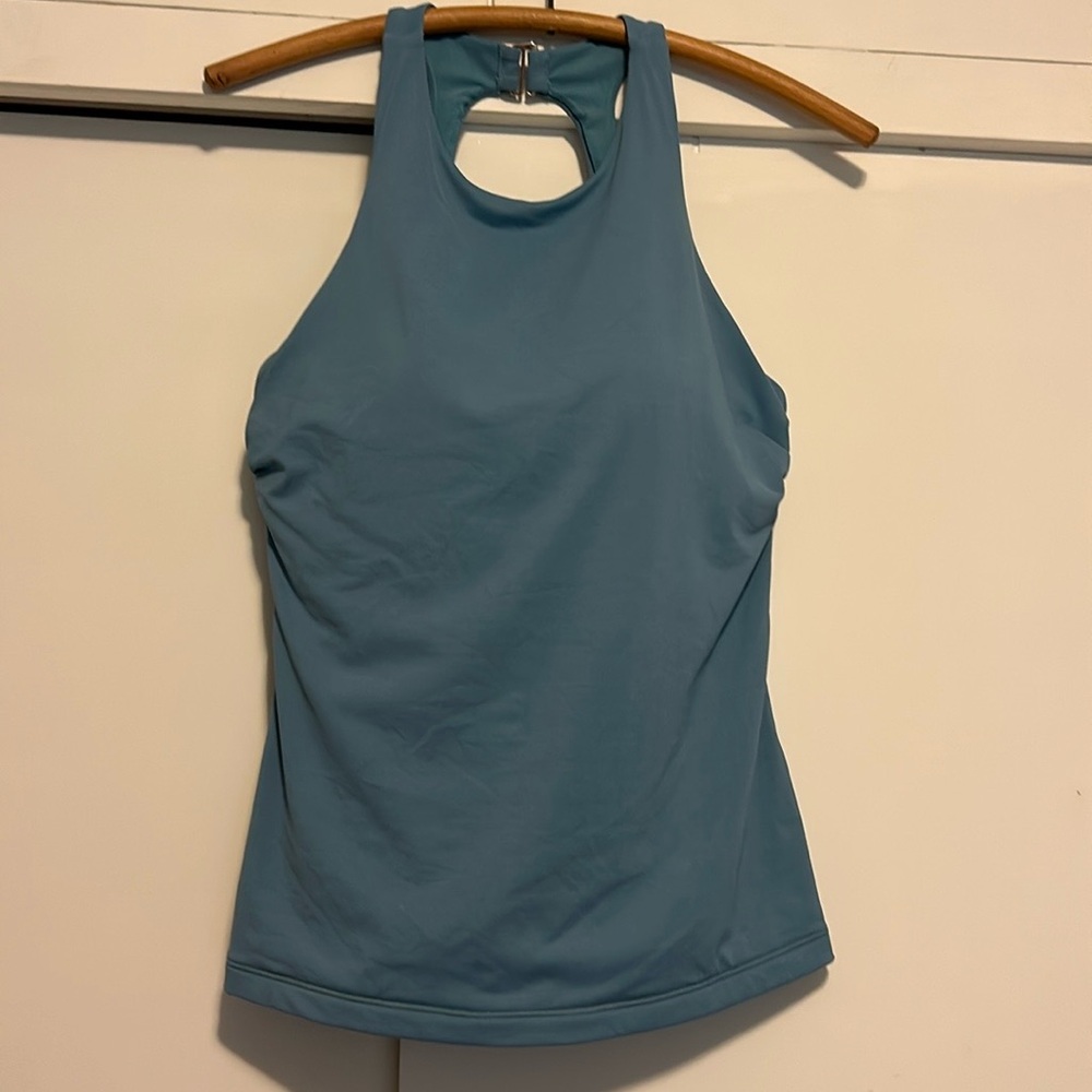 Athleta Maldives High Neck Tankini 36B/C Skylark Blue